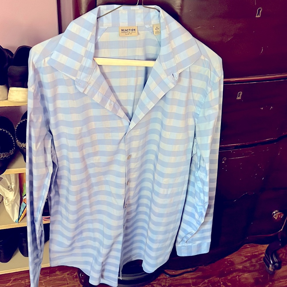 Kenneth Cole Reaction Button Down Shirt - Baby Blue